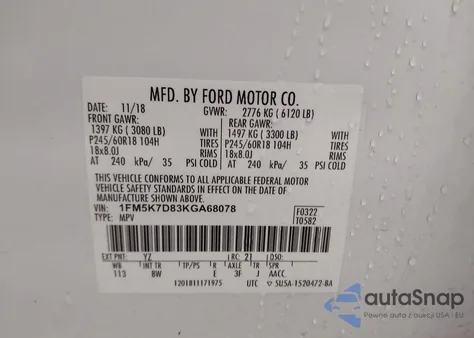 2019 Ford Explorer Xlt from USA, damaged, VIN 1FM5K7D83KGA68078